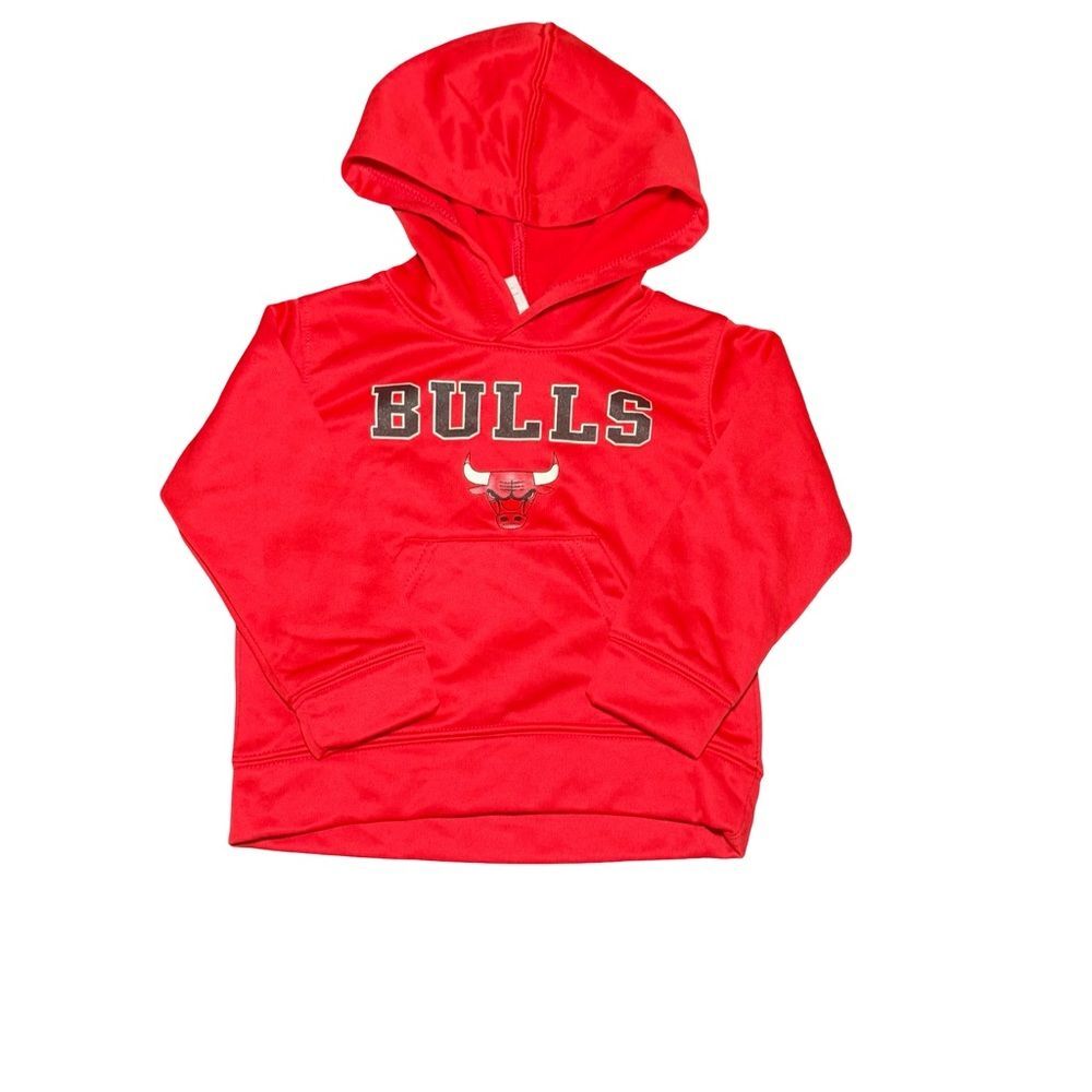 NBA Chicago Bulls Toddler Boys Long Sleeve Poly Sweatshirt in Red, 2T